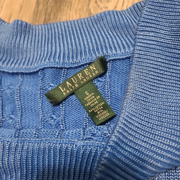 Blue Ralph Lauren Chord off the shoulder Sweater - Picture 4 of 4